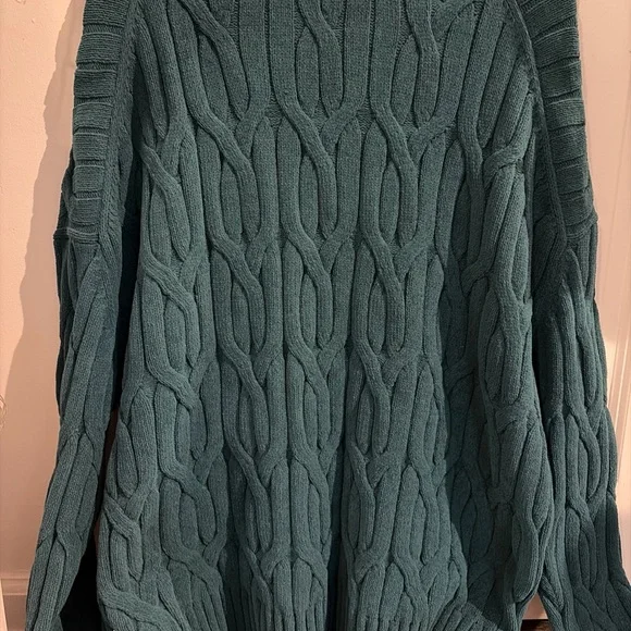 NWT Storm Teal Lululemon Cable-Knit Oversized Crewneck Sweater size XL - Picture 5 of 7